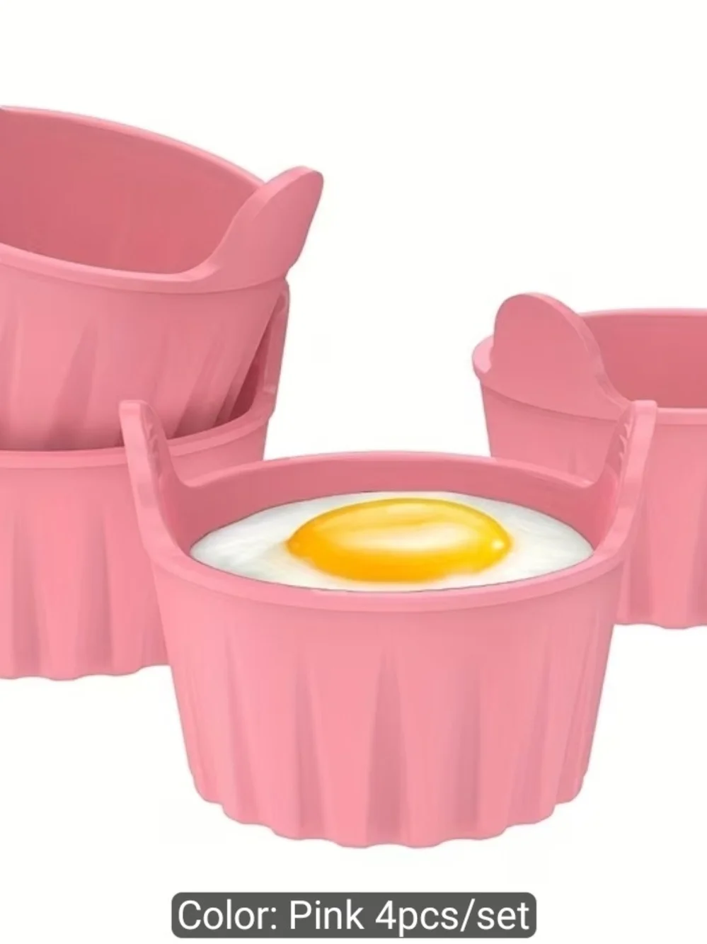 Silicone Baking Nonstick Molds - Pink 4pc Set